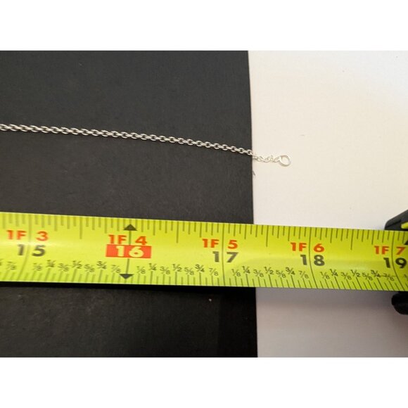 Yellow Rose Pendant Necklace With 18" Sterling Silver Chain Floral Square Charm - Picture 7 of 7